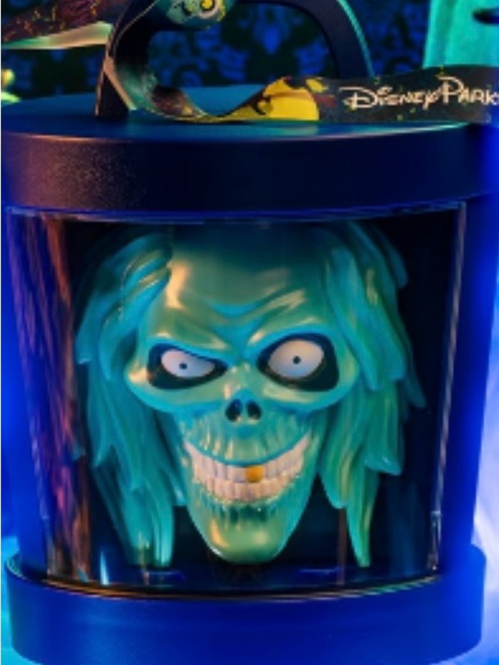 Hat Box Ghost Disneyland Popcorn Bucket That Lights Up, Laughs and Closes